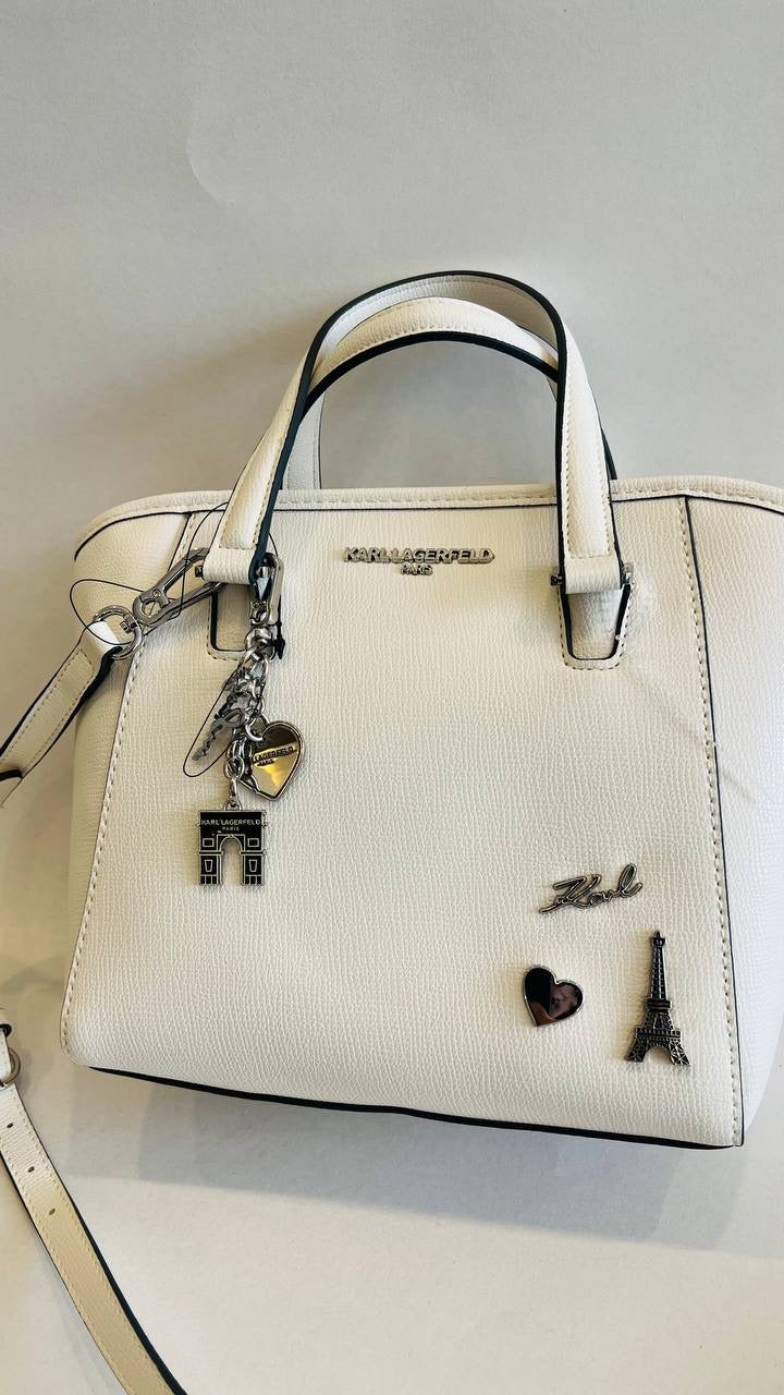 karl lagerfeld bag white