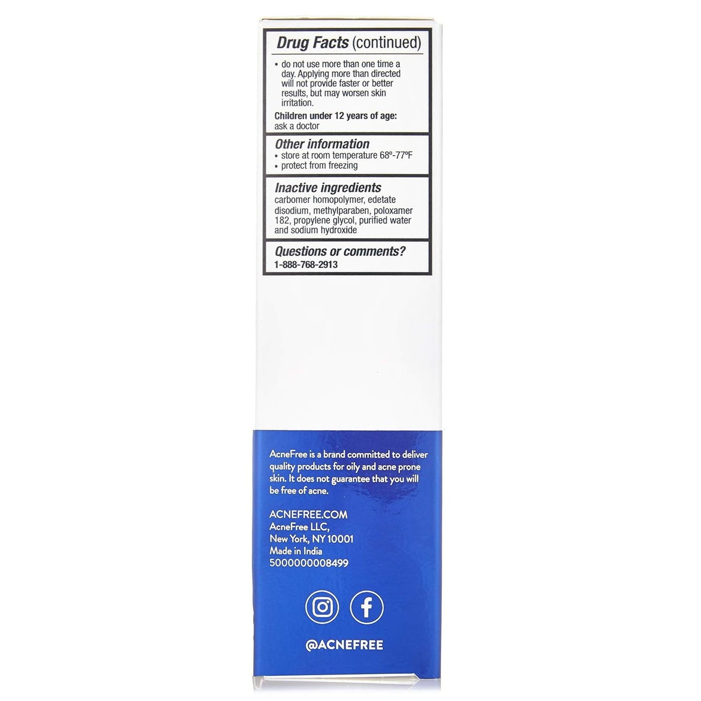 AcneFree Adapalene Gel USP 0.1% Acne Treatment
