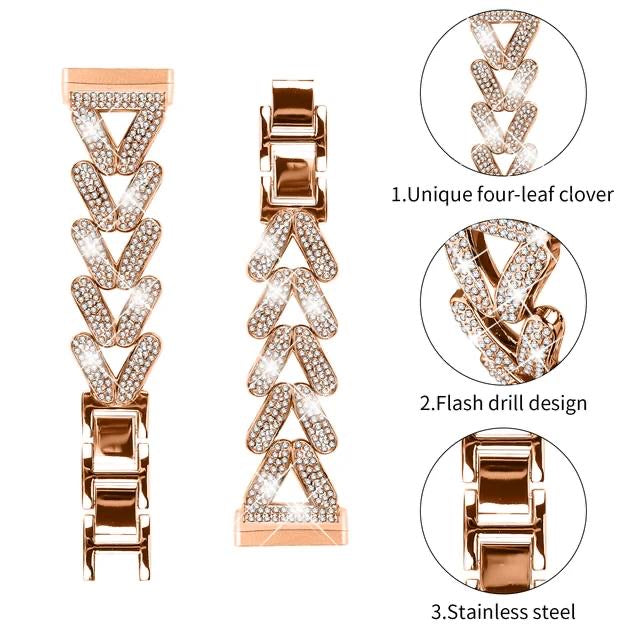 Royal tech Rose gold herringbone compatible with Apple Watch 38mm/40mm / 41 mm