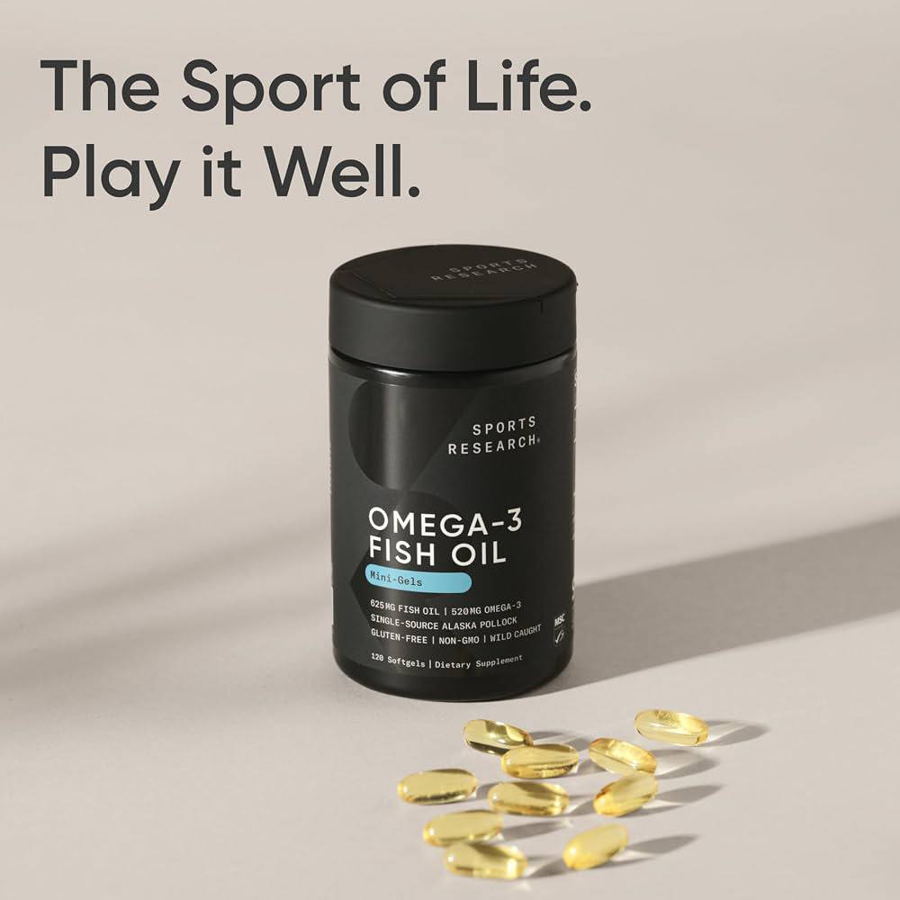 Sports Research Alaskan Omega-3 Fish Oil Mini-Gels 
120 softgels