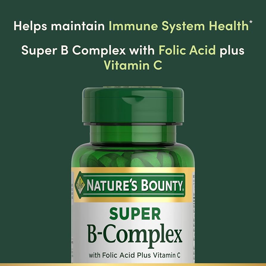 Nature's Bounty Super B-Complex with Folic Acid Plus Vitamin C 150 tablets