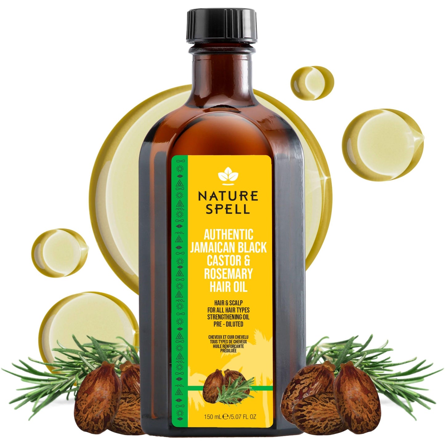 Nature Spell Black Jamaican Castor Oil & Rosemary Oil