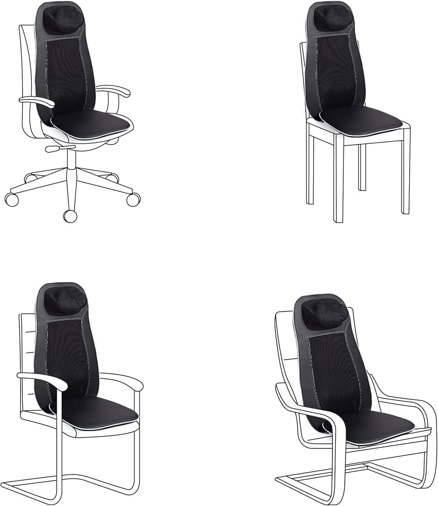 Medisana MCN Shiatsu Massage Seat Cover, designed to provide intensive massage, spot massage, and gentle heat for the back and neck