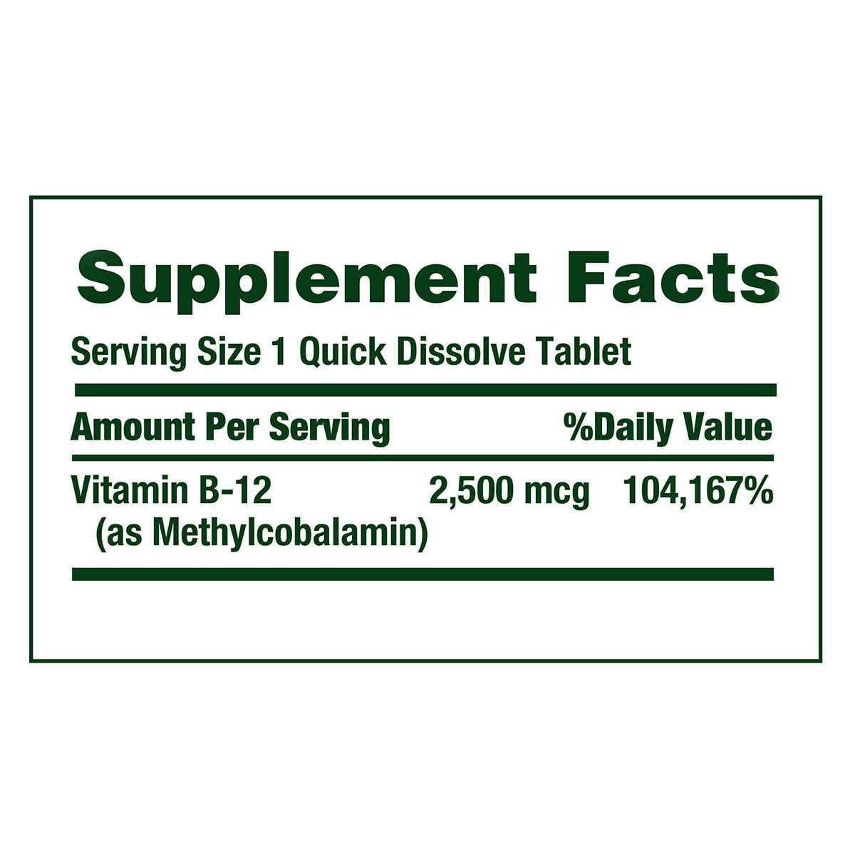 Natures Bounty Vitamin B-1 2500mcg 300 Tabs
