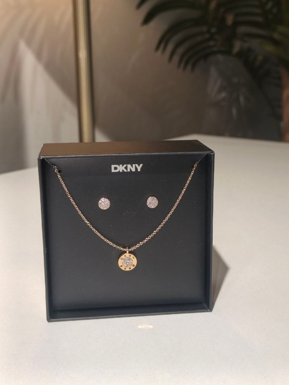 DKNY earrings & necklace set