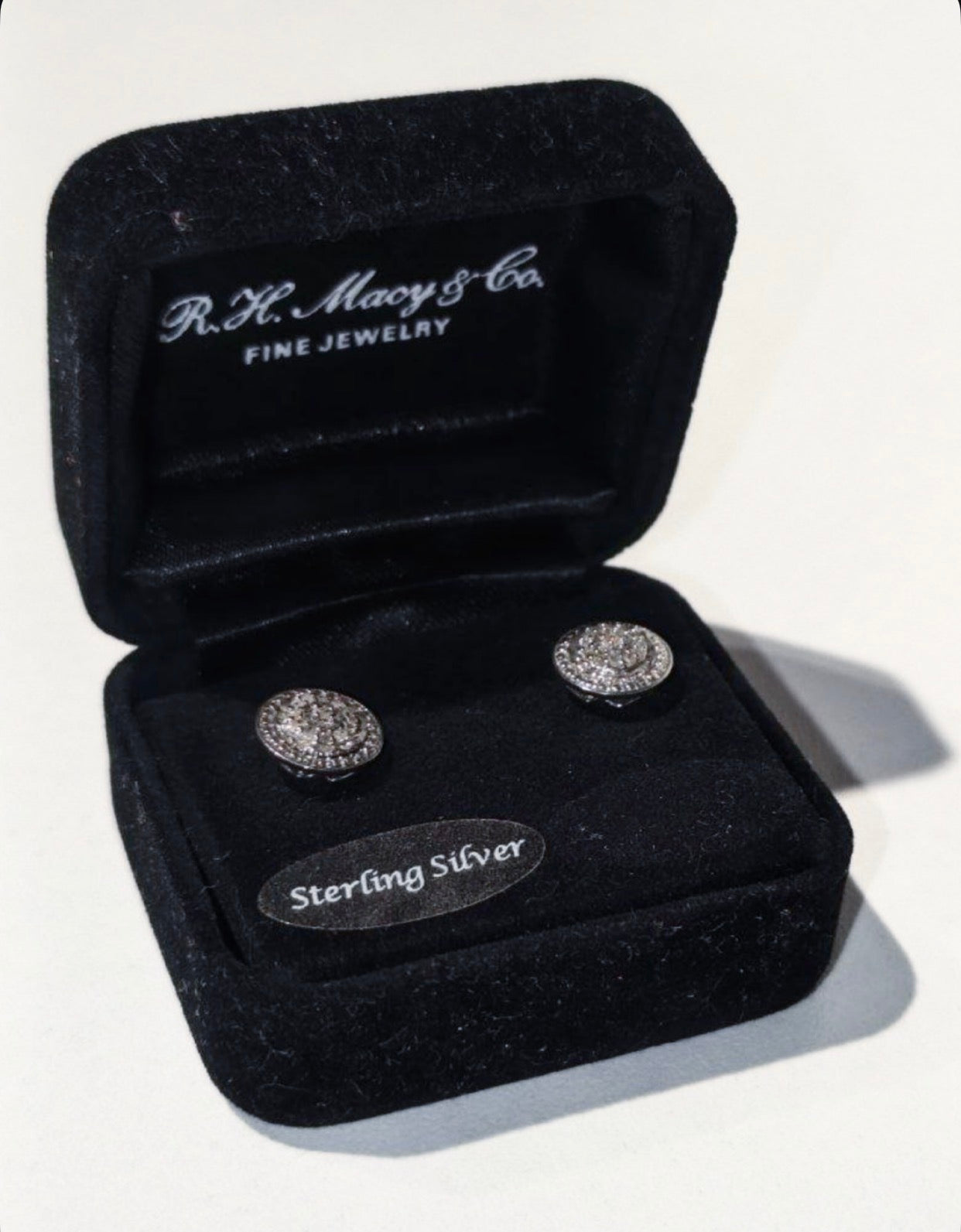 R.H. Macy & Co. diamond cluster or multi-halo round stud earrings