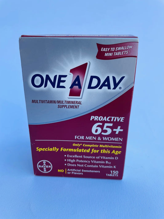 One aday multivitamin tablets for +65 age