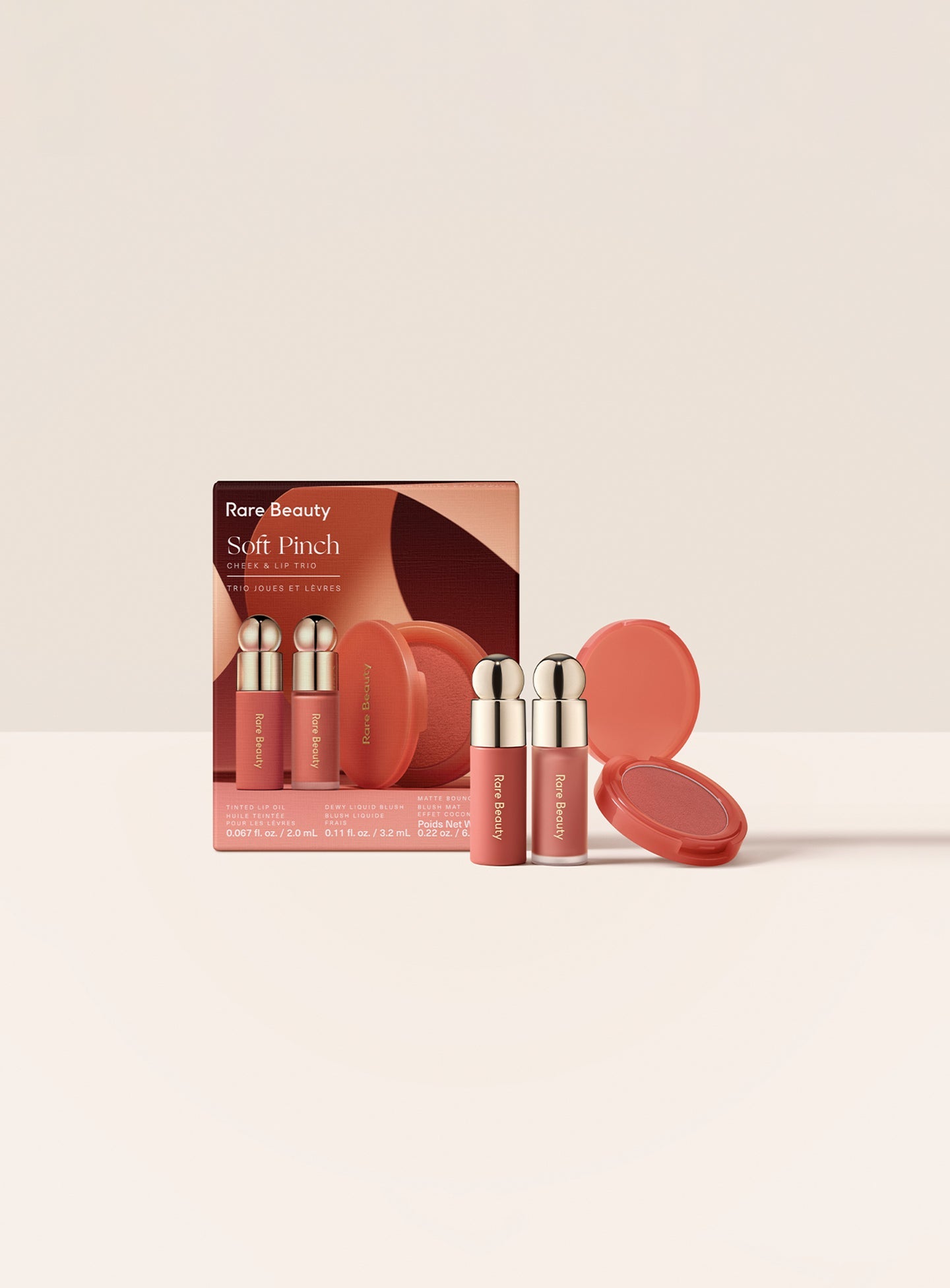 Rare Beauty Soft Pinch Cheek & Lip Trio makeup gift set