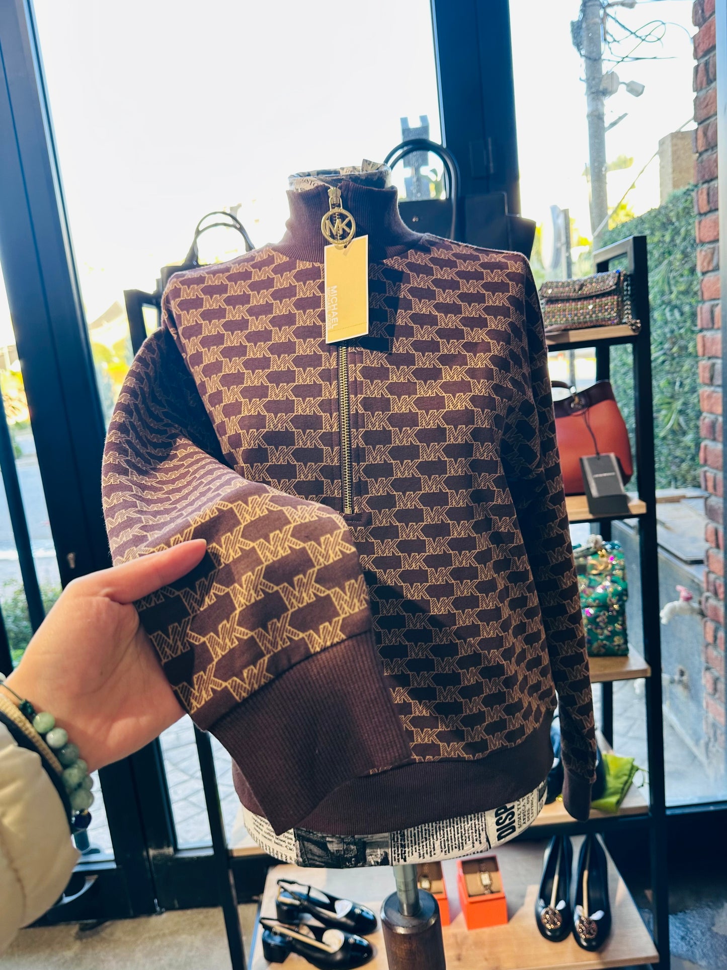 Michael kors half zip sweater