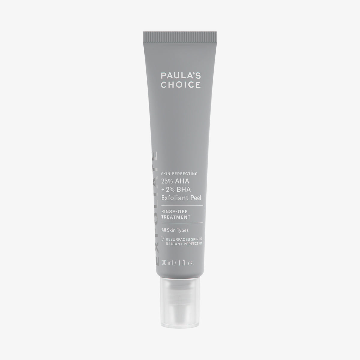Paula's Choice Skin Perfecting 25% AHA + 2% BHA Exfoliant Peel, a concentrated, rinse-off treatment designed to resurface skin