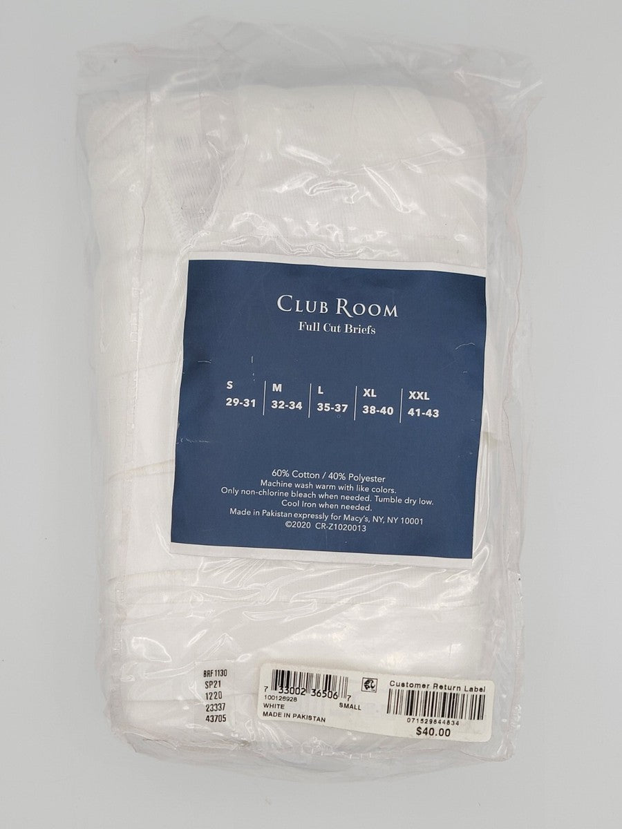 Club Room Men's 8 Pack Full Cut Briefs set size xxlarge