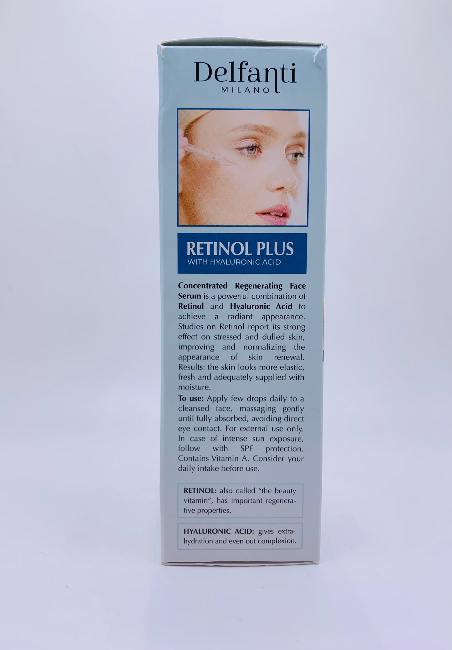 Delfanti retinol plus with hyaluronic acid face serum