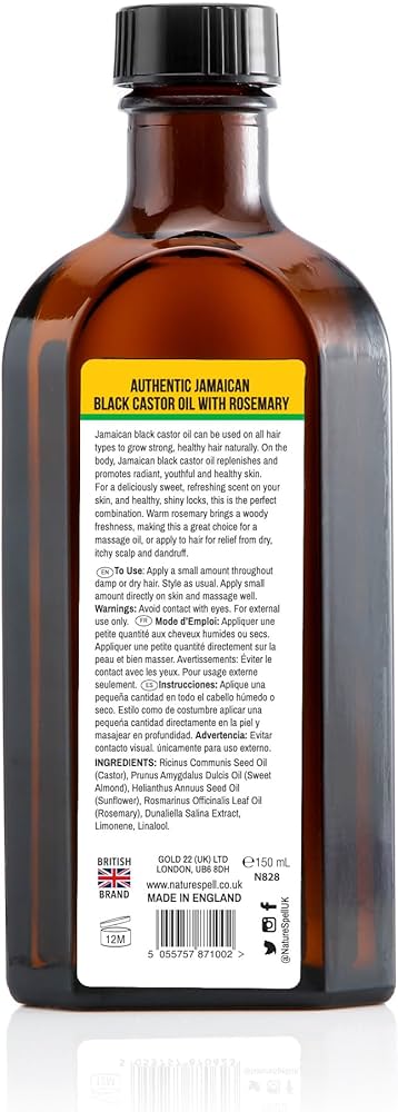 Nature Spell Black Jamaican Castor Oil & Rosemary Oil
