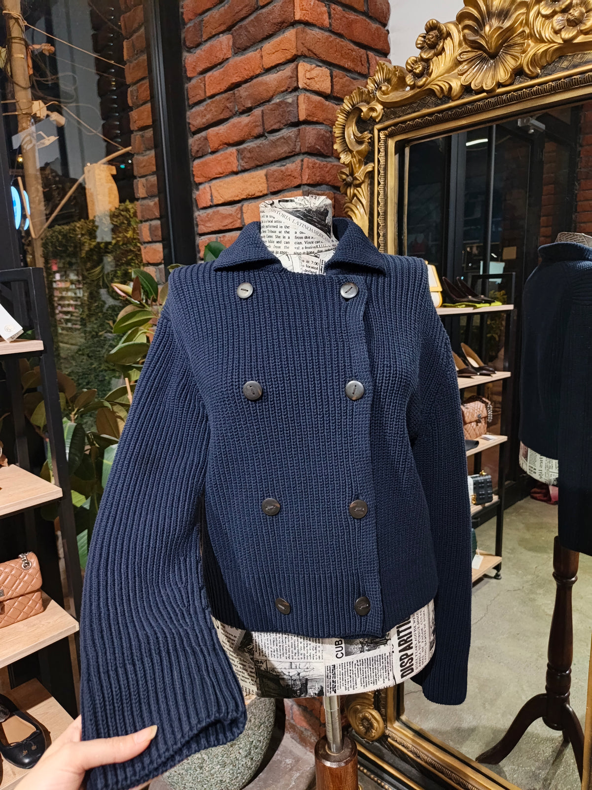 Vince Double Breasted Sweater Jacket size medium