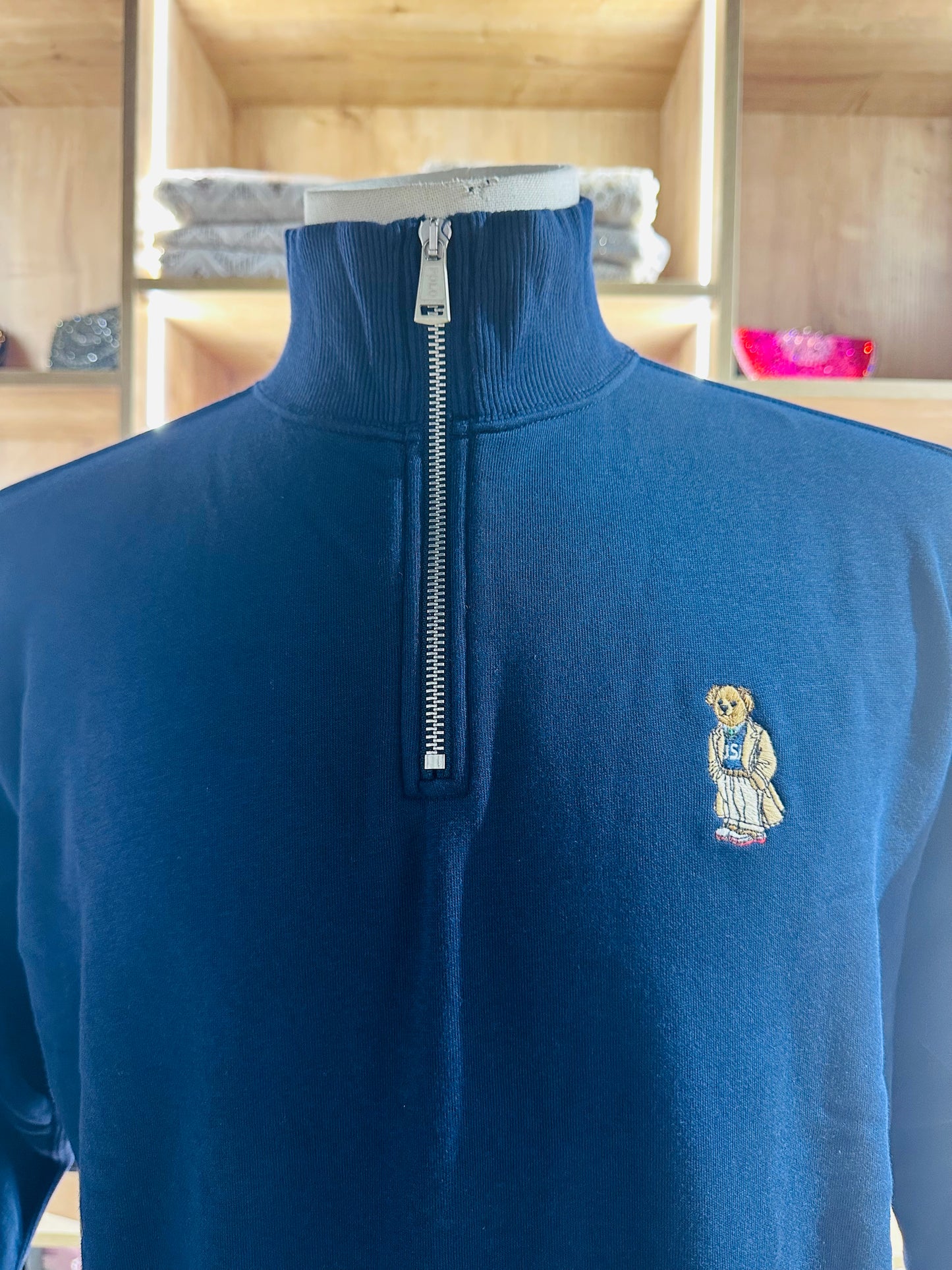 Ralph Lauren Polo Bear half-zip sweater size medium