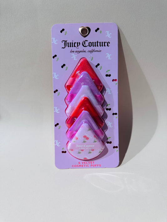Juicy Couture 6 Velvet Cosmetic Puffs