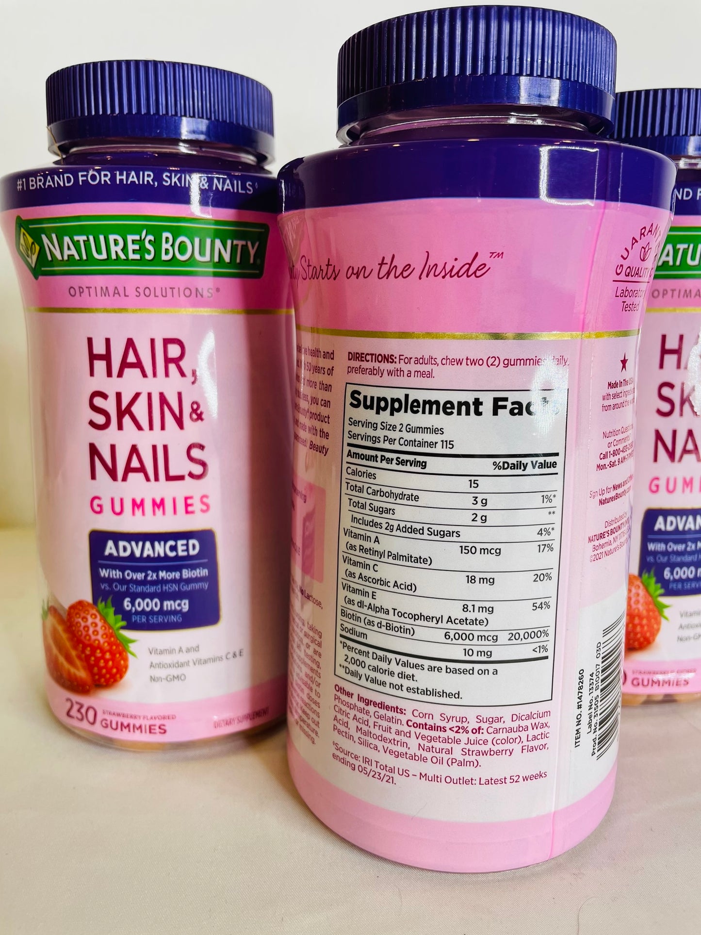 Natures bounty hair , skin and nails gummy
