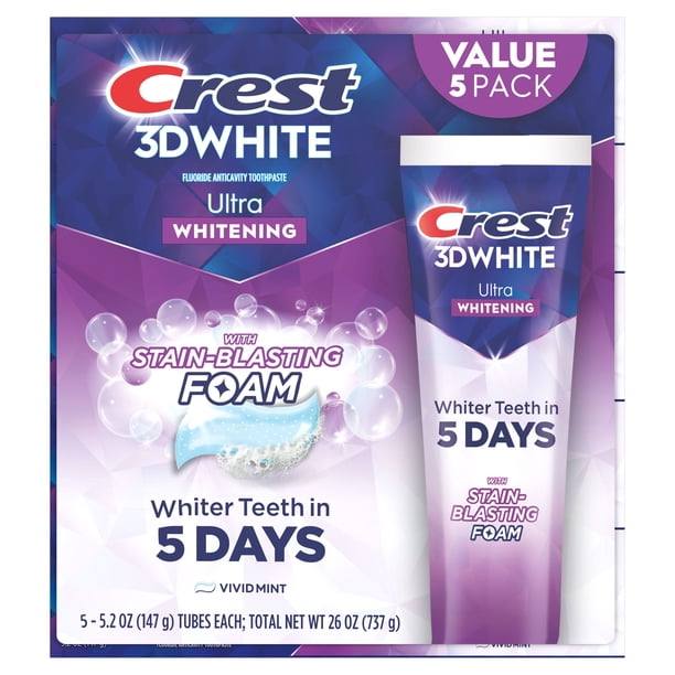 Crest 3D White Vivid Mint Ultra Whitening Toothpaste