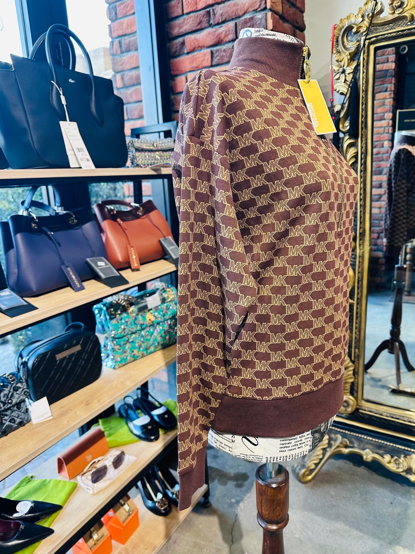 Michael kors half zip sweater