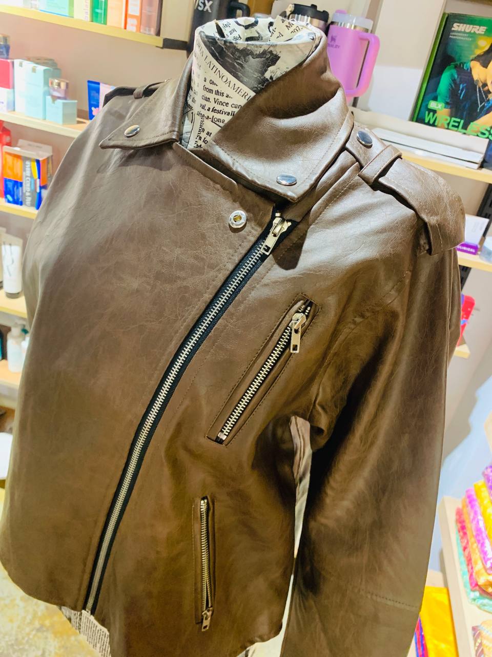 Forever leather coat