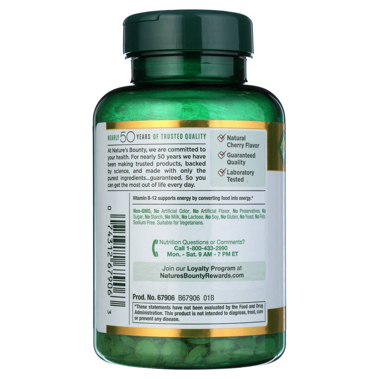 Natures Bounty Vitamin B-1 2500mcg 300 Tabs