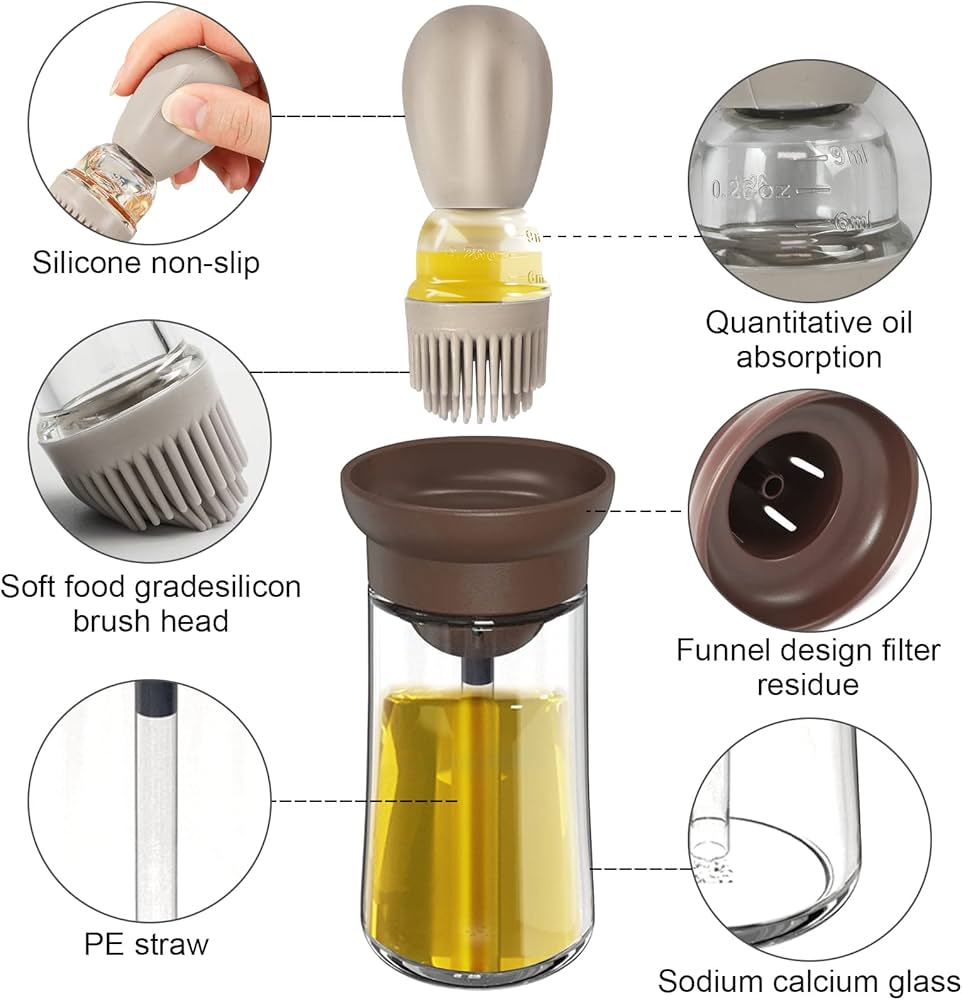 Tinmix Oil Bottle with Silicone Brush 180 mL