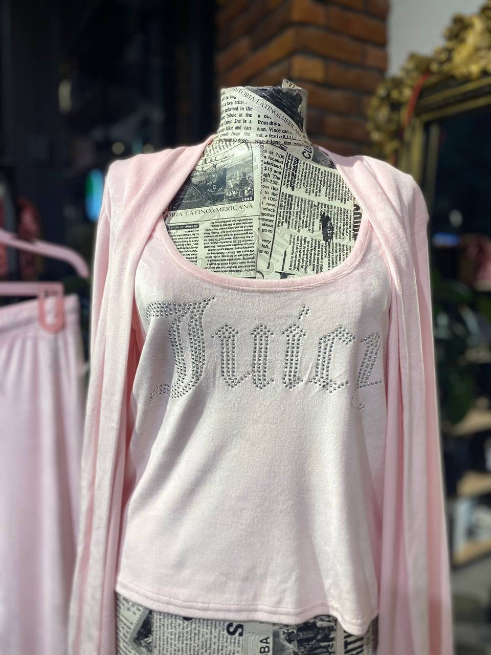 Juicy Couture 3 piece pajama set size large
