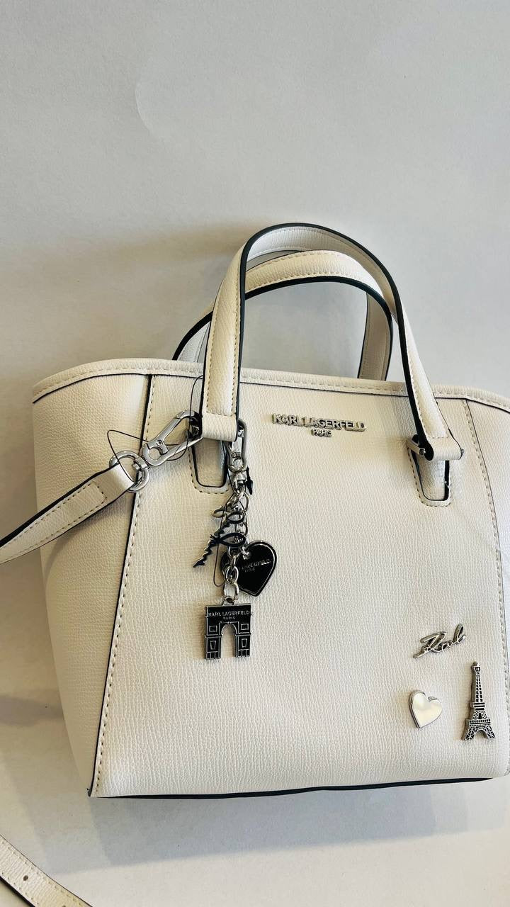 karl lagerfeld bag white
