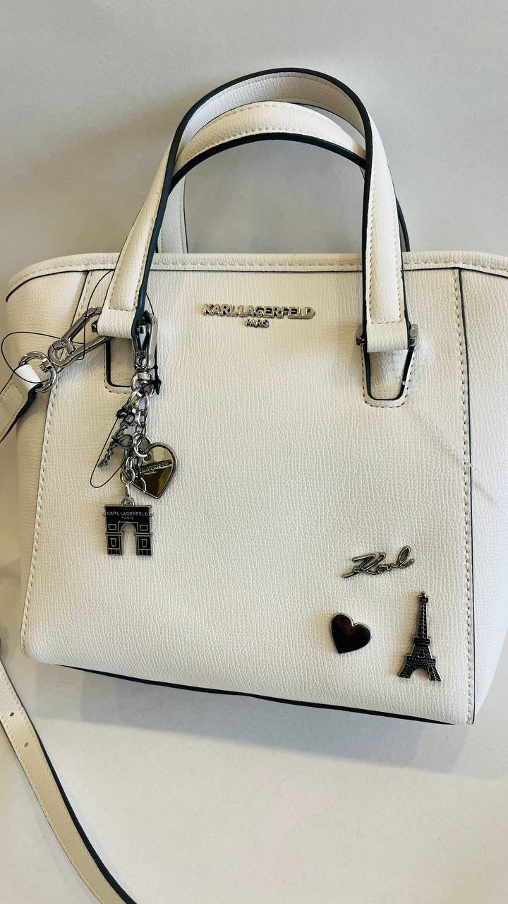 karl lagerfeld bag white