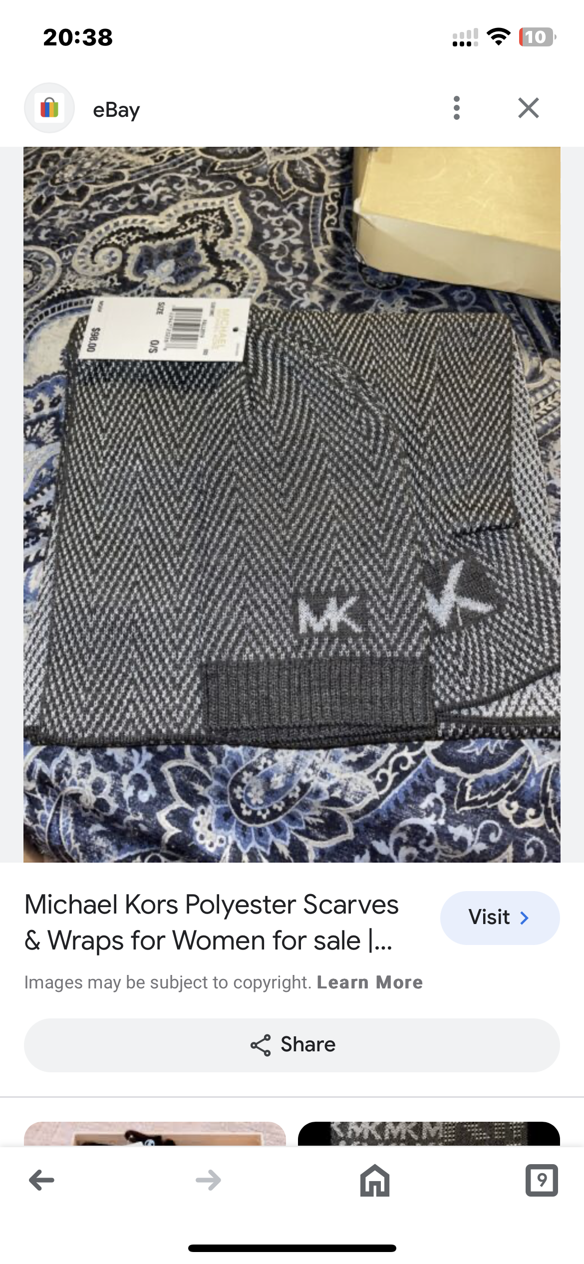 Michael kors scarf and hat set