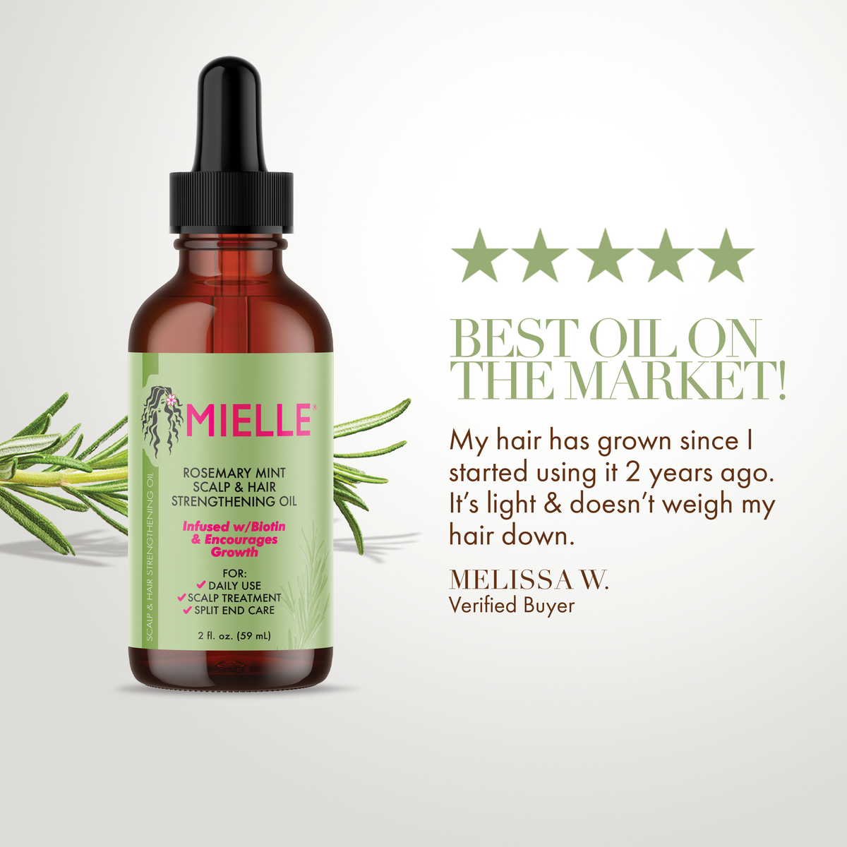 Mielle rosemary mint scalp &hair  strengthening oil