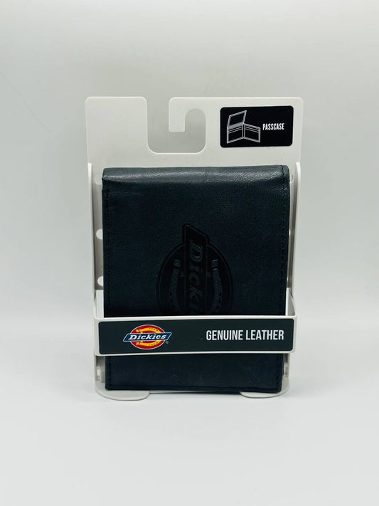 Dickies Genuine Leather Passcase Wallet in black