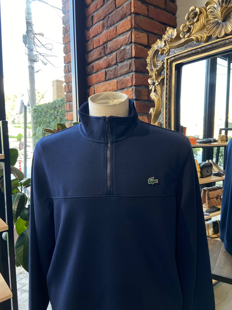 Lacoste men’s zipper sweater size large