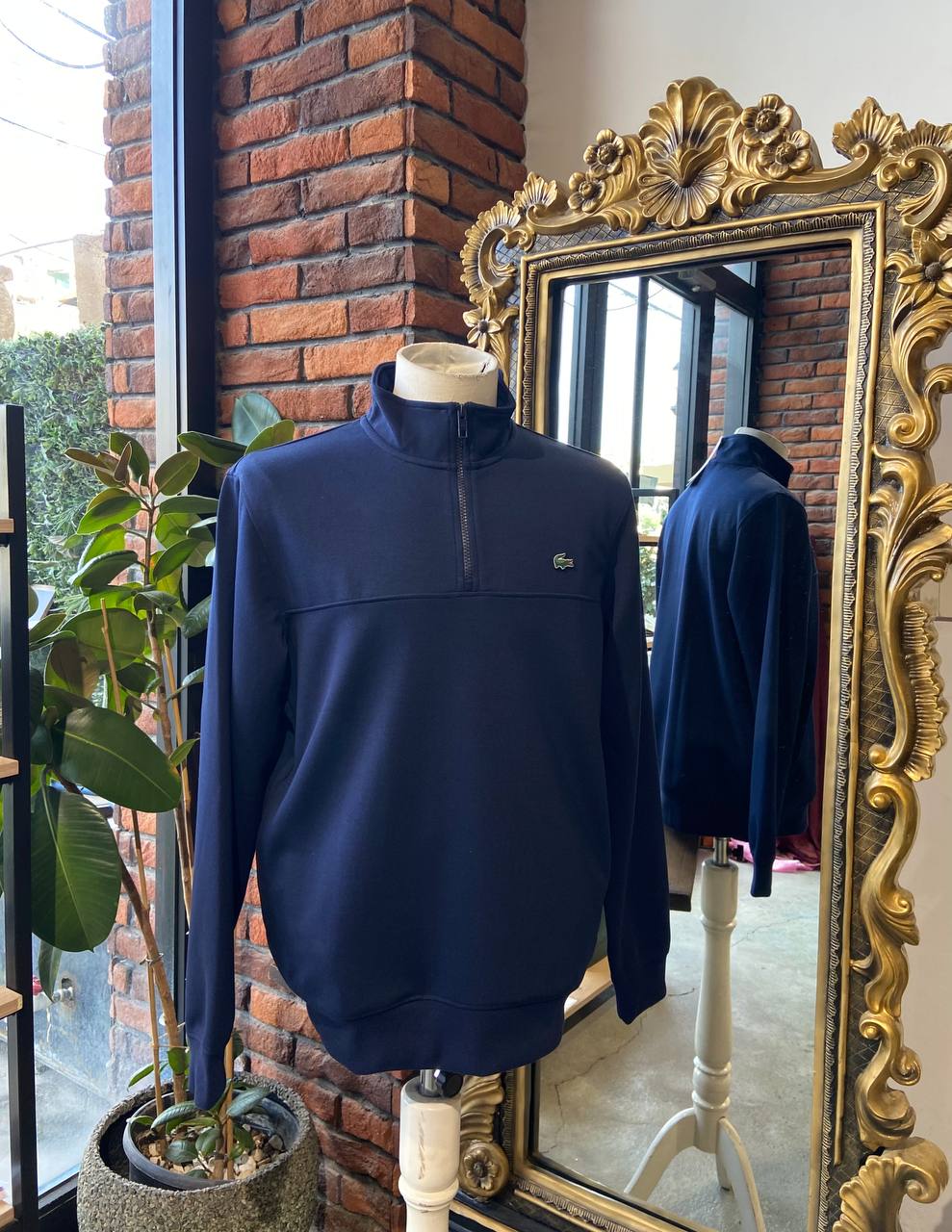 Lacoste men’s zipper sweater size large