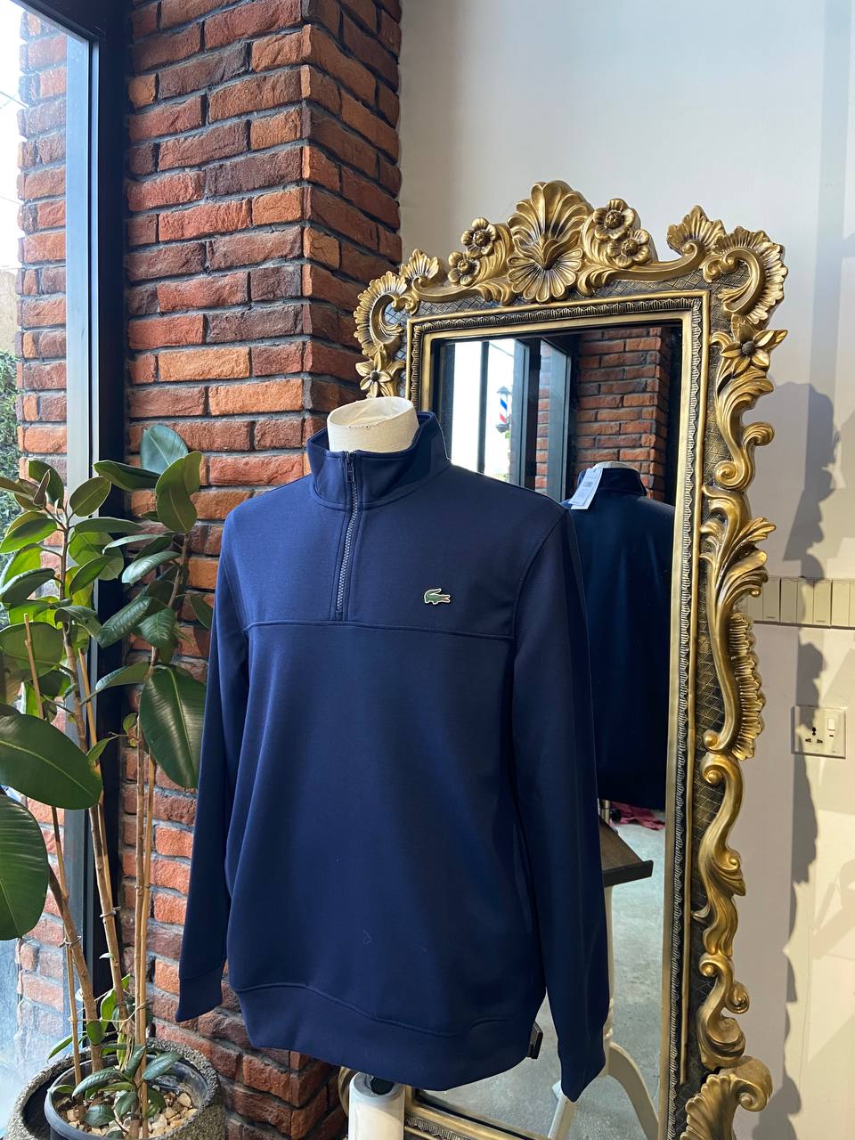 Lacoste men’s zipper sweater size large