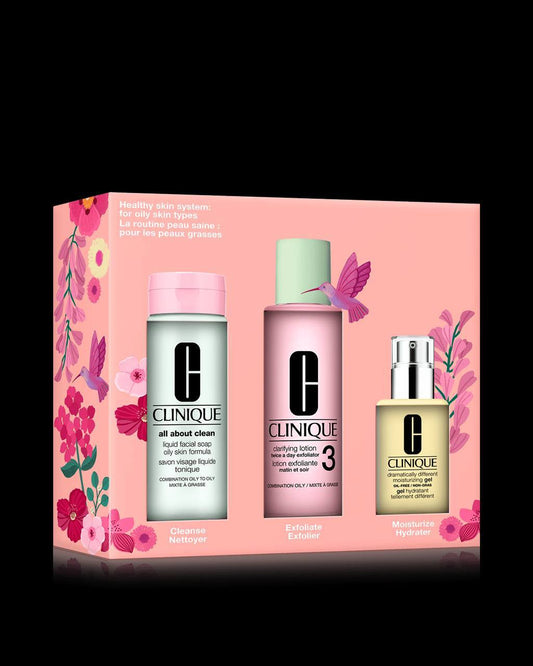 Clinique 3-Step Skin Care System set for oily/combination skin